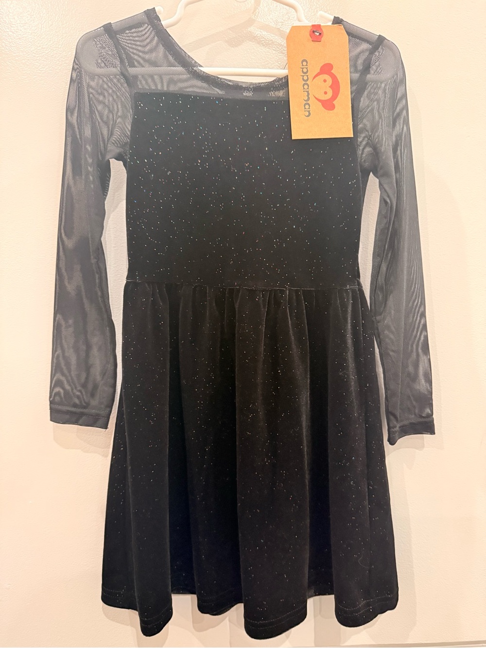 Appaman Black Velvet Long Sleeve Dress